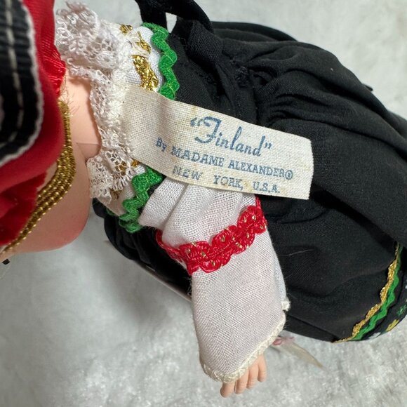 Madame Alexander "Finland" Little Women Doll 8" Black Dress Holiday Collectible - Picture 4 of 7